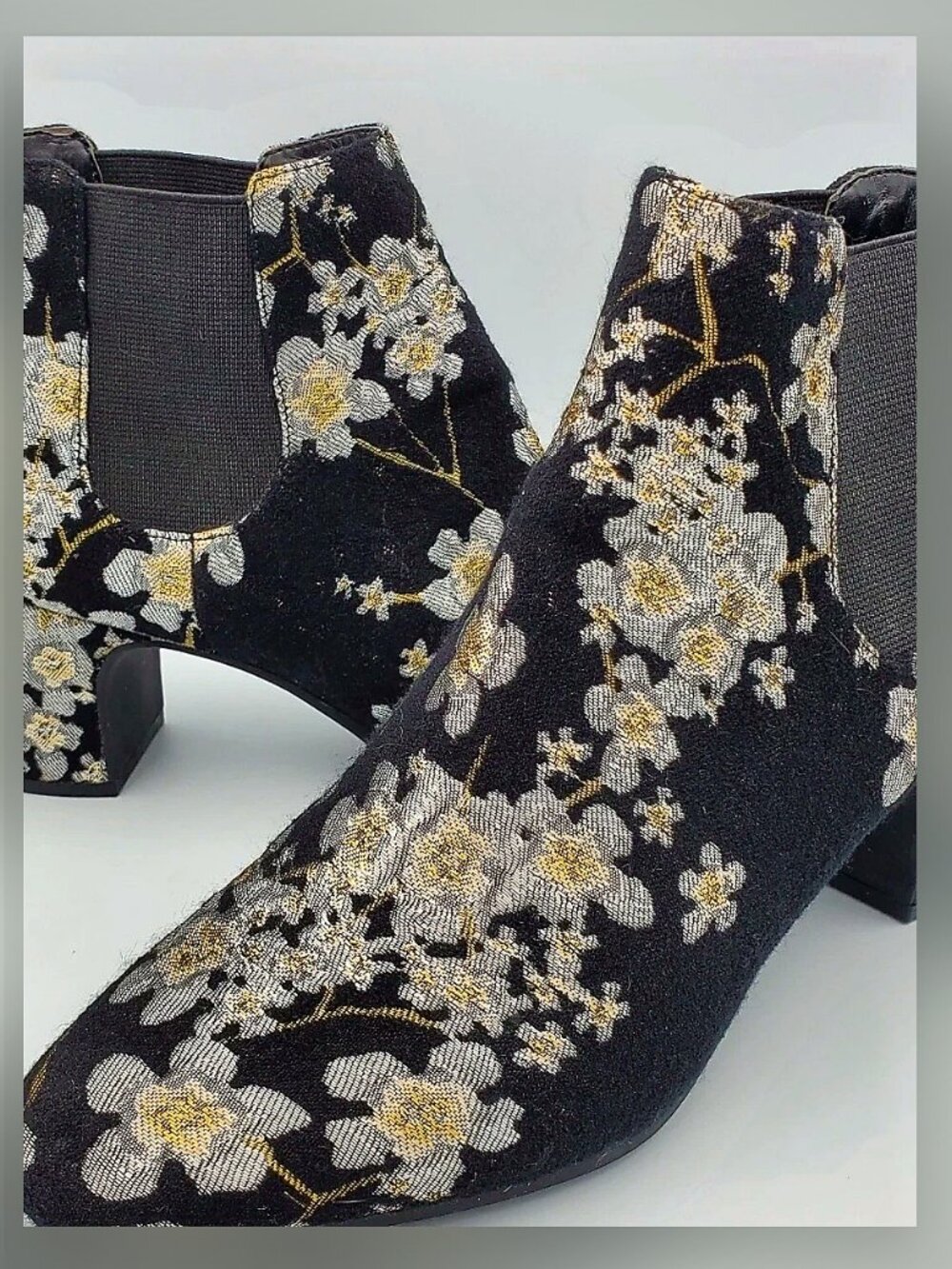 Anne Klein Gorgia Fabric Ankle-High Boots 7M